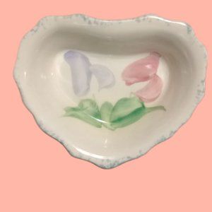 CHERI Pottery Heart Shaped Bowl